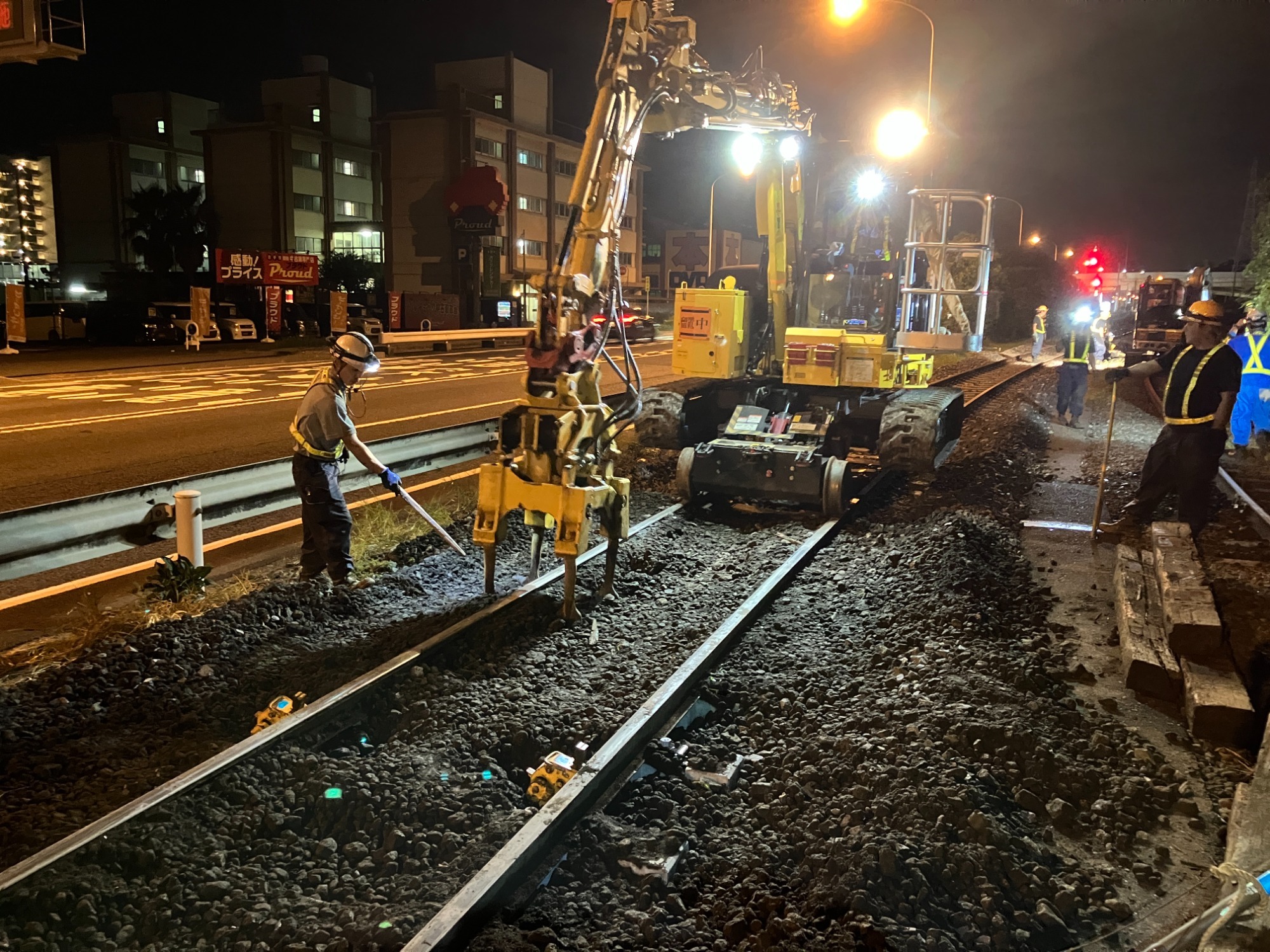 機械によるつき固め